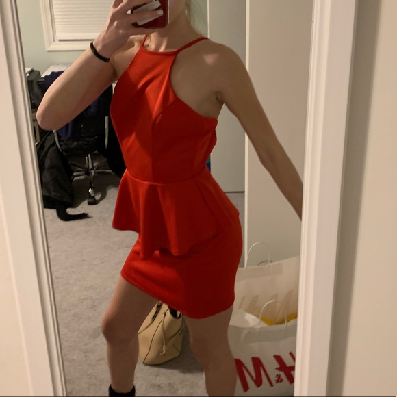 Red Dress, Open Back - Picture 4 of 8